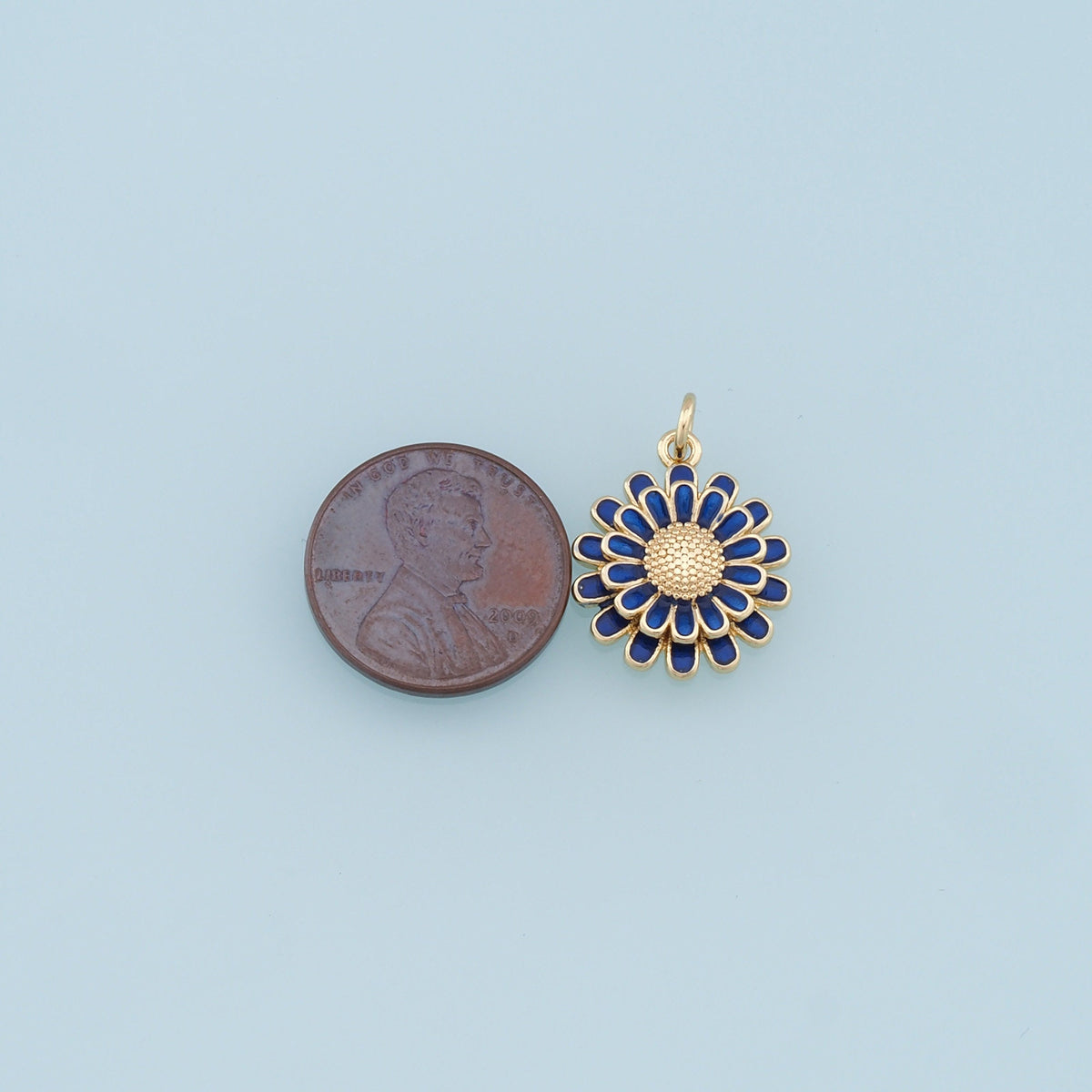 Gold Daisy Charms,18K Gold Filled Enamel Daisy Pendant,Daisy Charm Bracelet Necklace for DIY Jewelry Making Supply