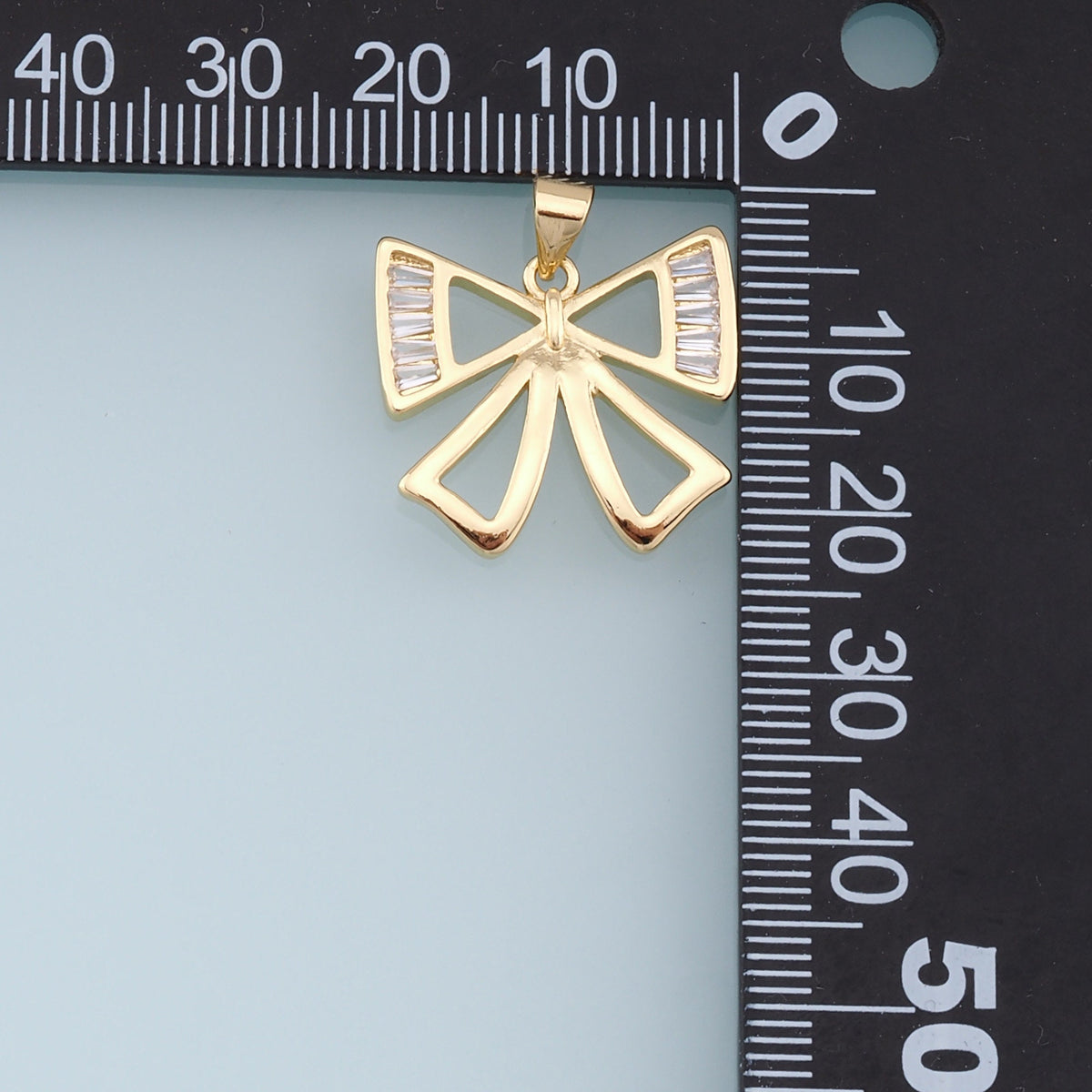 Gold Bow Charms,18K Gold Filled Bow Pendant,bow tie Charm Bracelet Necklace for DIY Jewelry Making Supply
