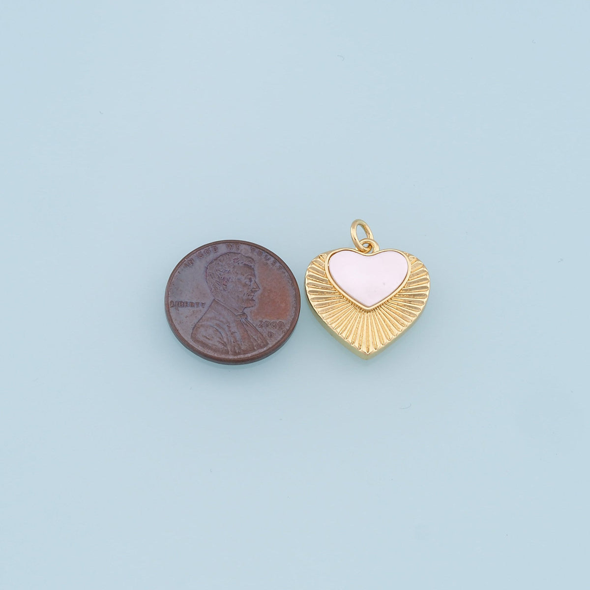 Gold Heart Charms,18K Gold Filled Heart Pendant,Heart Charm Bracelet Necklace for DIY Jewelry Making Supply