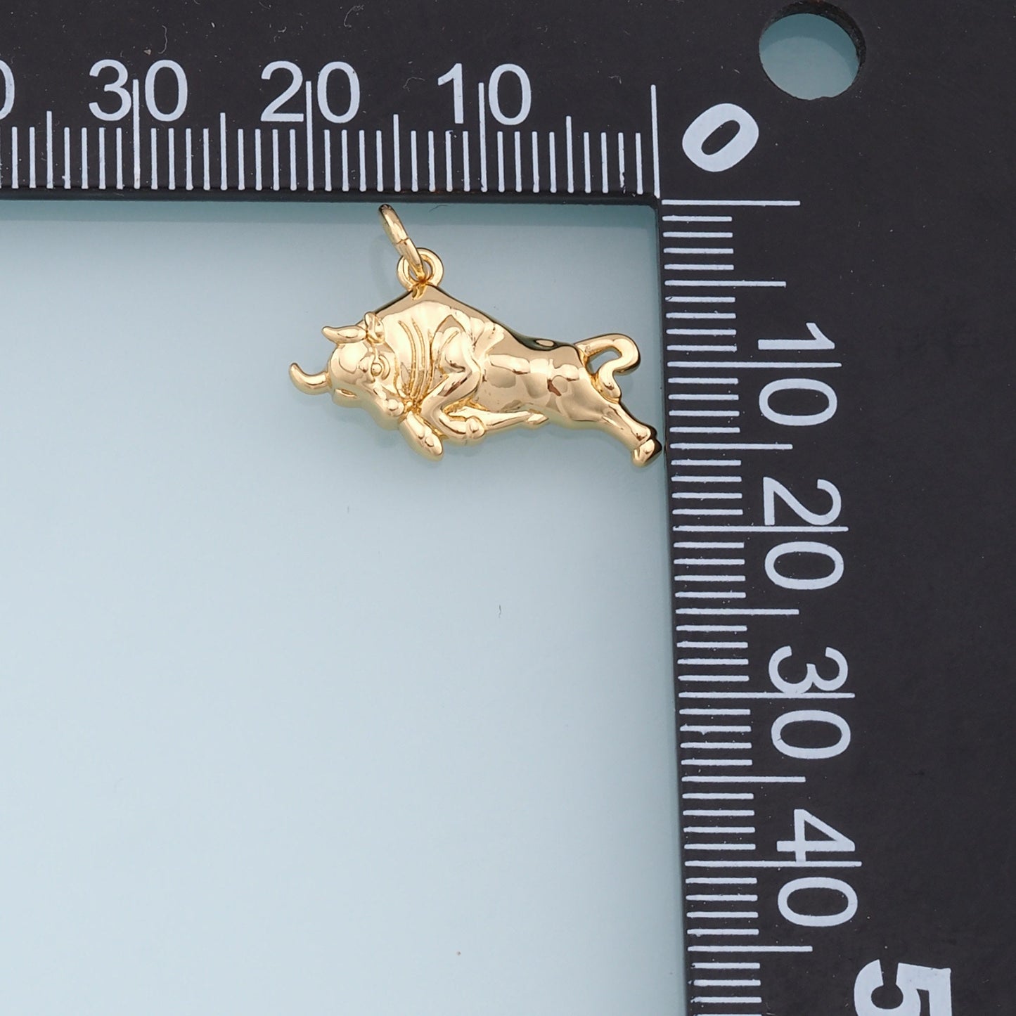 Gold Bull Charms,18K Gold Filled bull head Pendant,OX Charm Bracelet Necklace for DIY Jewelry Making Supply