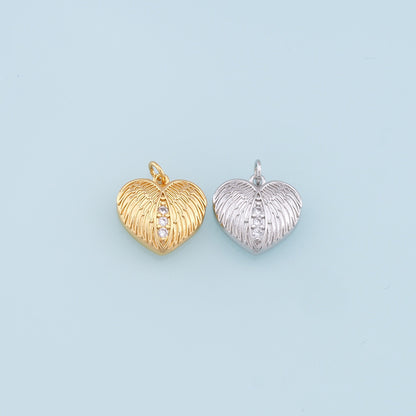 Gold Heart Wings Charms,18K Gold Filled Wings Pendant,Angel Wings Charm Bracelet Necklace for DIY Jewelry Making Supply