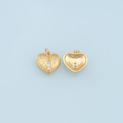 Gold Heart Wings Charms,18K Gold Filled Wings Pendant,Angel Wings Charm Bracelet Necklace for DIY Jewelry Making Supply