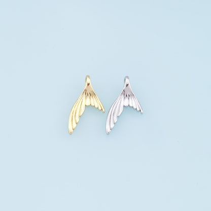 18K Gold Filled Fish Charm Pendant for Jewelry Making
