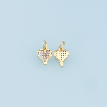 Gold Heart Charms,18K Gold Filled Heart Pendant,Tiny Heart Charm Bracelet Necklace for DIY Jewelry Making Supply