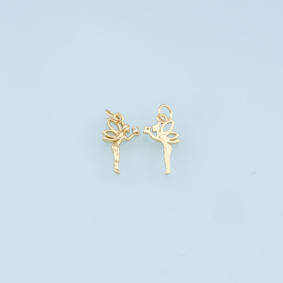 Gold Angel Charms,18K Gold Filled Angel Pendant,Angel Charm Bracelet Necklace for DIY Jewelry Making Supply