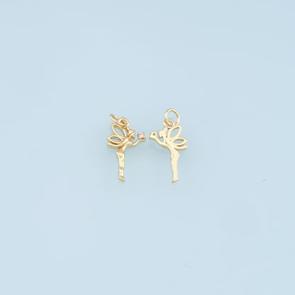 Gold Angel Charms,18K Gold Filled Angel Pendant,Angel Charm Bracelet Necklace for DIY Jewelry Making Supply
