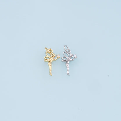 Gold Angel Charms,18K Gold Filled Angel Pendant,Angel Charm Bracelet Necklace for DIY Jewelry Making Supply