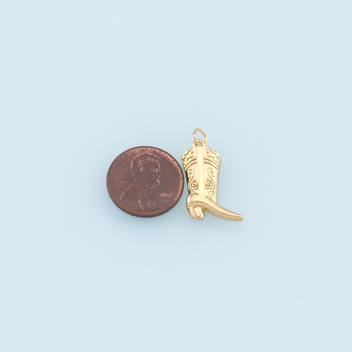 Gold Shoe Charms,18K Gold Filled Shoe Pendant,Shoe Charm Bracelet Necklace for DIY Jewelry Making Supply