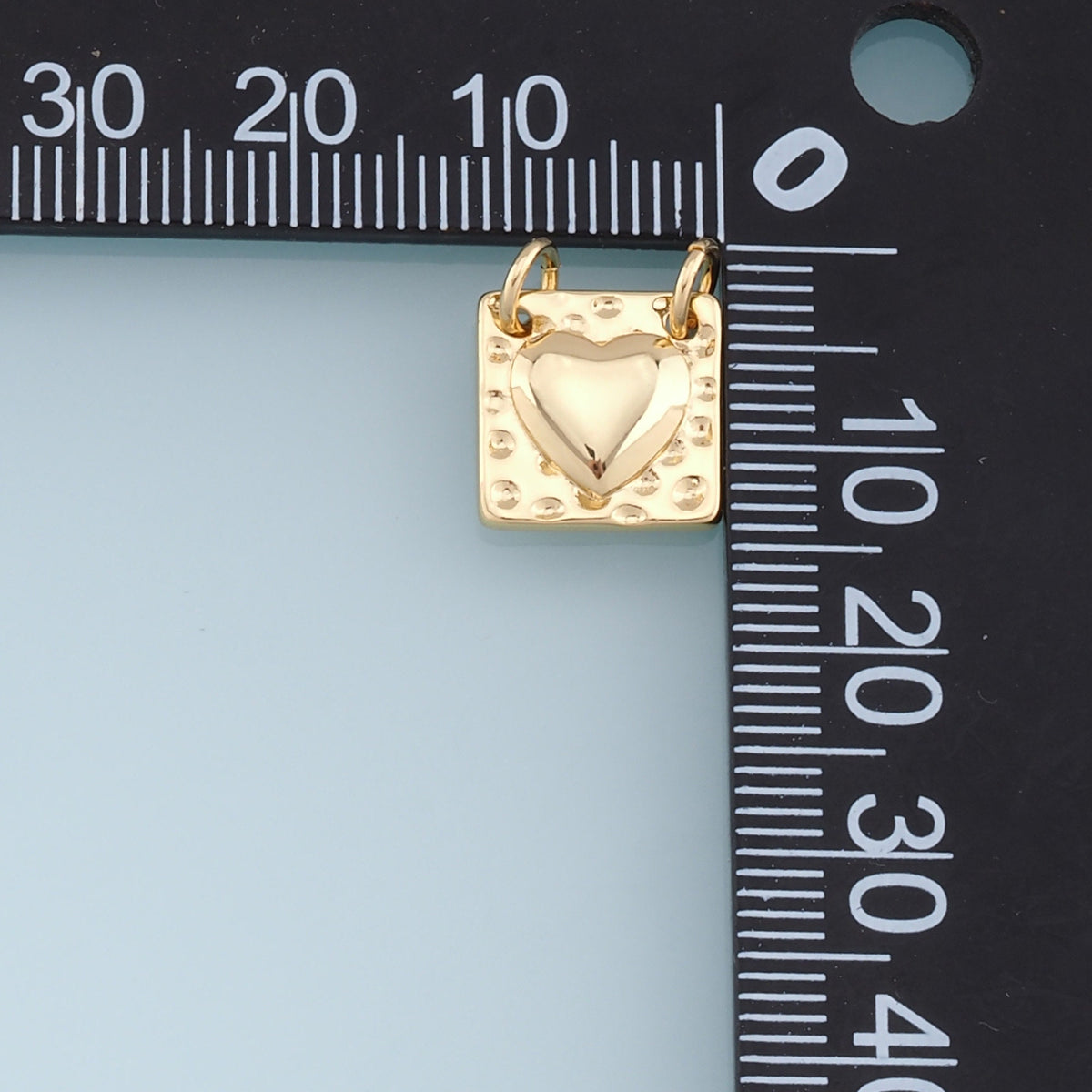 Gold Heart Charms,18K Gold Filled Heart Pendant,Heart Charm Bracelet Necklace for DIY Jewelry Making Supply