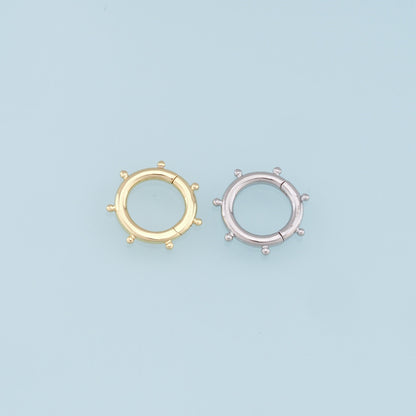 18K Gold Filled Round Carabiner Clasp,Carabiner Lock Connector,Spring Push Gate for DIY Jewelry Finding Necklace Bracelet