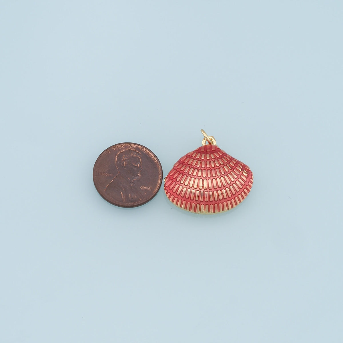 18K Gold Filled Shell Charm Pendant for Jewelry Making