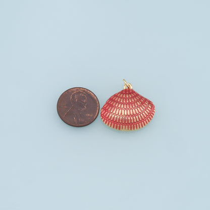 18K Gold Filled Shell Charm Pendant for Jewelry Making