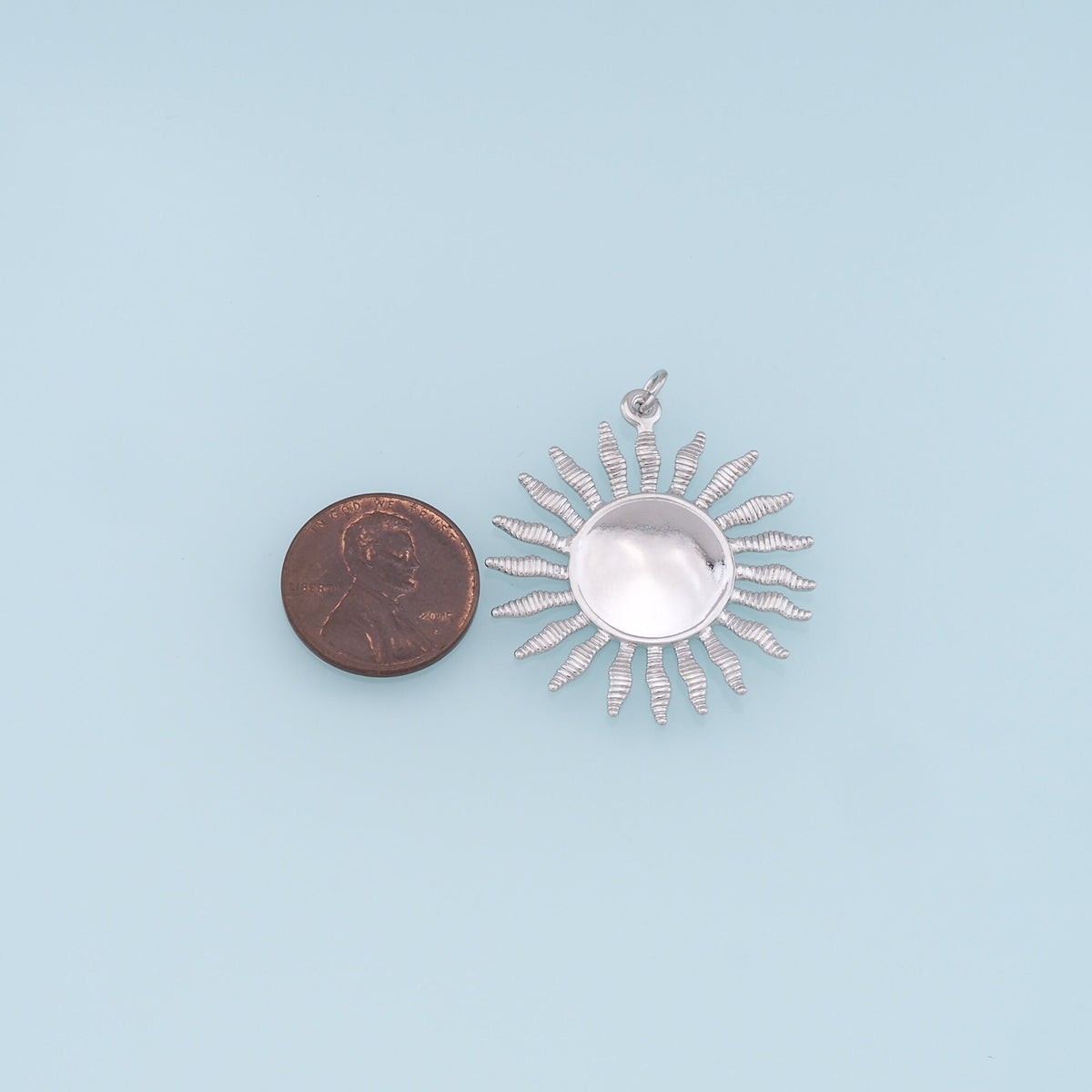 18K Gold Filled Sun Charm Pendant for Jewelry Making