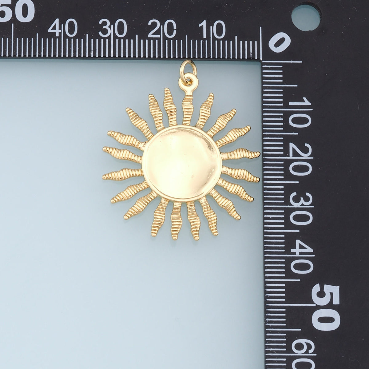 18K Gold Filled Sun Charm Pendant for Jewelry Making