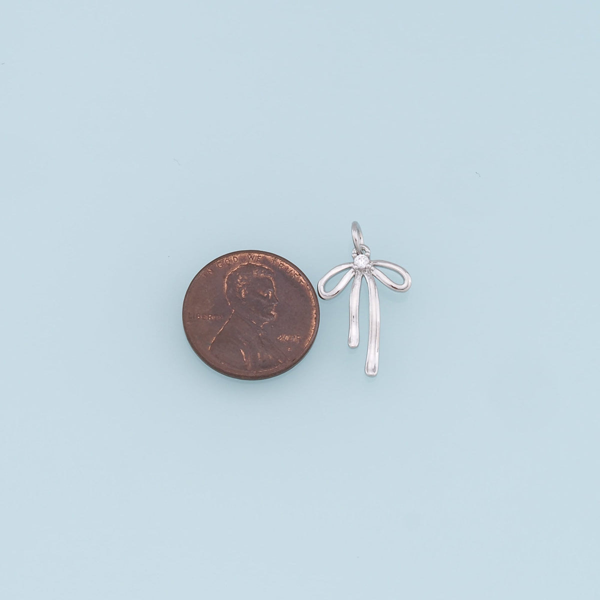 18K Gold Filled Bow Charm Pendant for Jewelry Making
