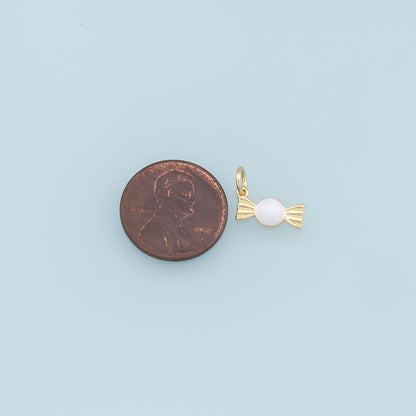 Gold Candy Charms,18K Gold Filled Enamel Sweet Pendant,Color Candy Charms Bracelet Necklace for DIY Jewelry Making Supply
