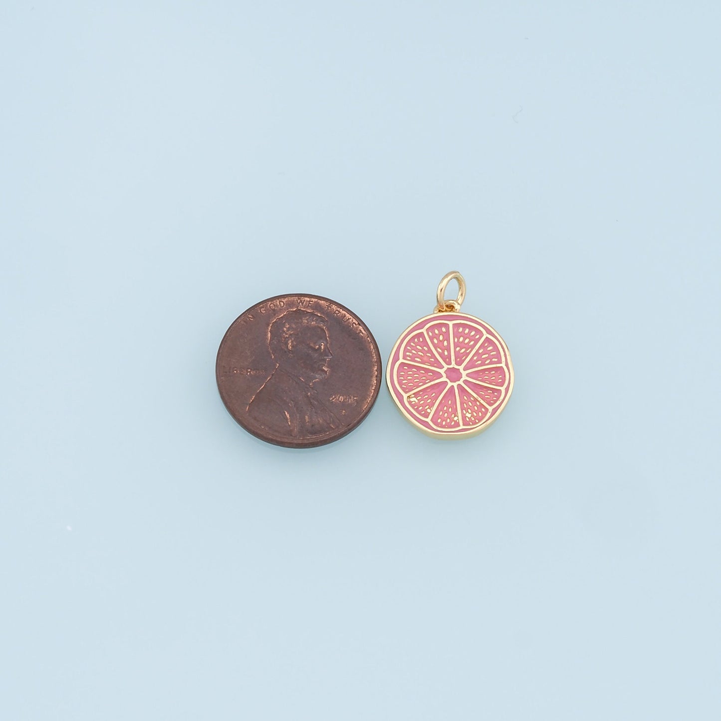 Gold Lemon Charms,18K Gold Filled Enamel Lemon Pendant,Fruit Charm Bracelet Necklace for DIY Jewelry Making Supply