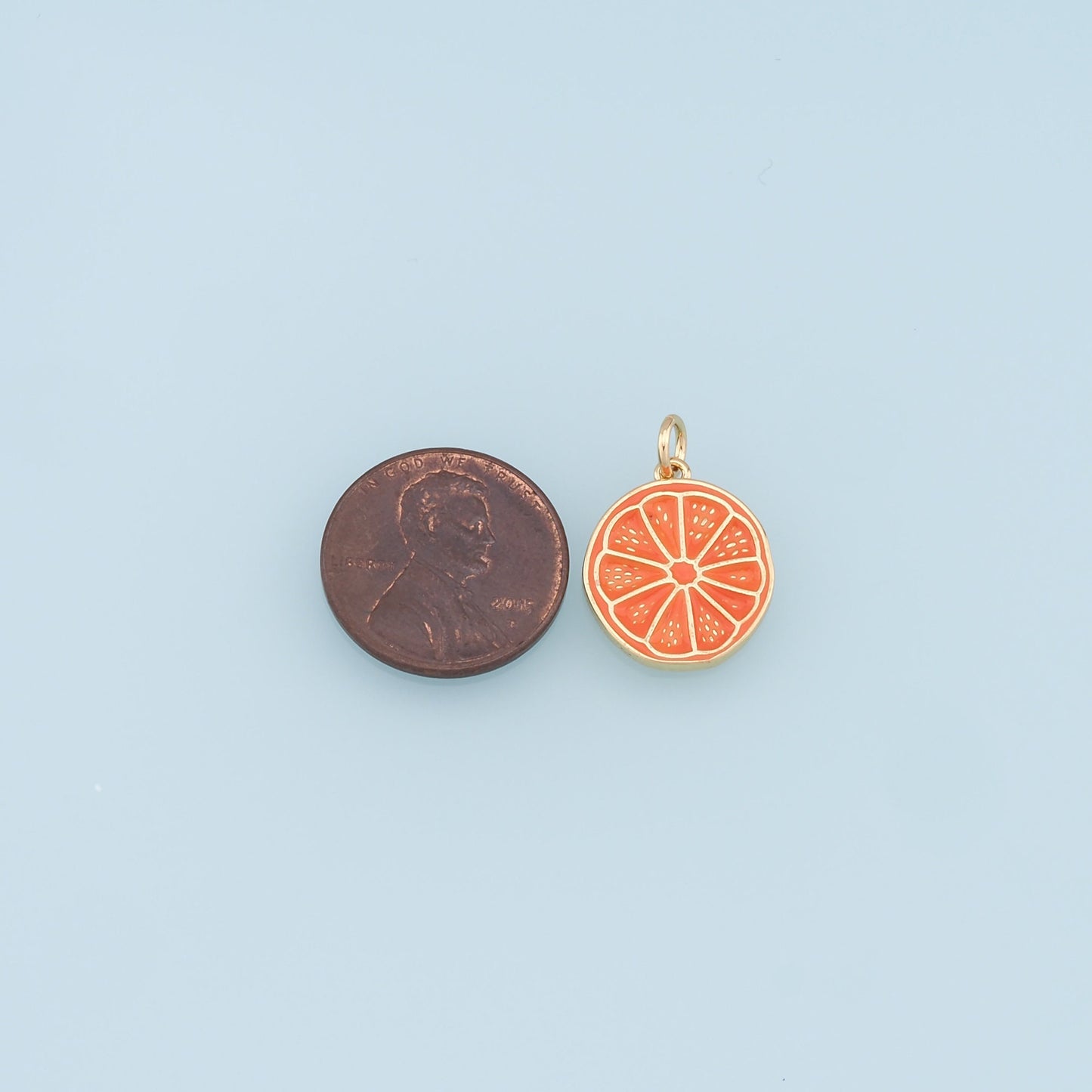 Gold Lemon Charms,18K Gold Filled Enamel Lemon Pendant,Fruit Charm Bracelet Necklace for DIY Jewelry Making Supply