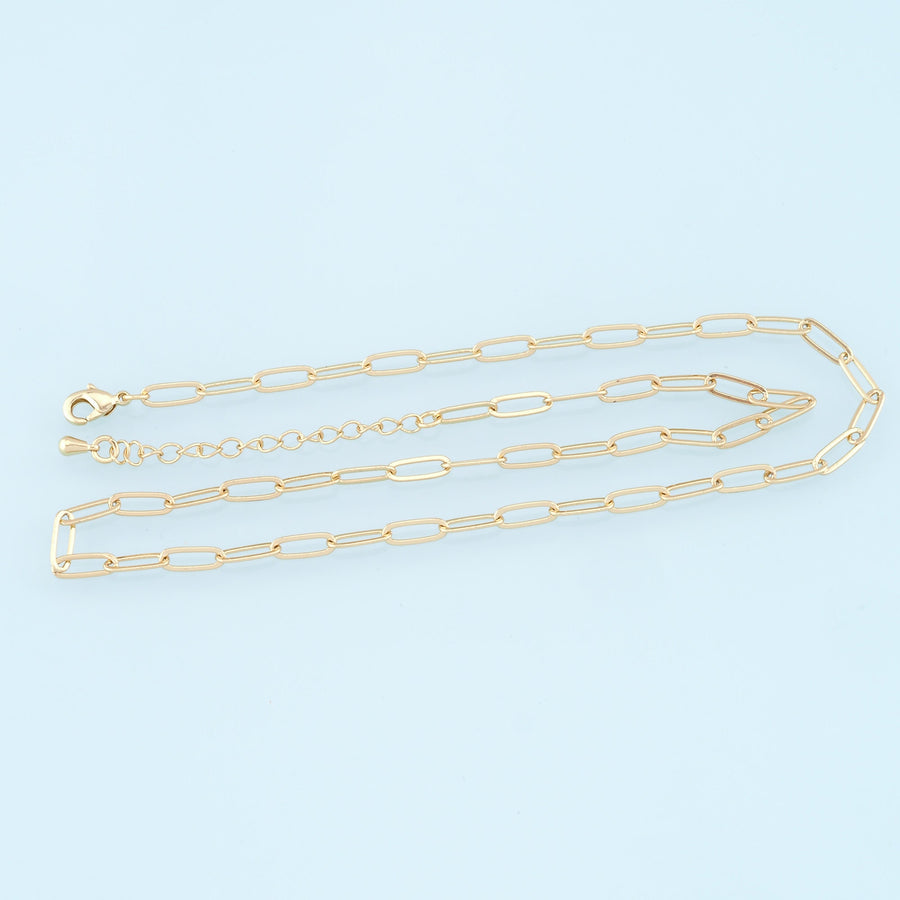 Gold Oval Chain,18K Gold Filled Oval for Necklace Bracelet DIY Jewelry Making Supply