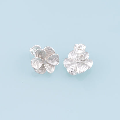 1pair 18K Gold Filled Flower Stud Earrings,Gold Earrings,Dainty Hoops Huggie,Gold Huggies Hoop Earrings