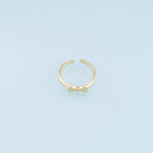 Gold Bow Ring,18K Gold Filled Minimalist Bow Ring,Classic Little Bow jewelry