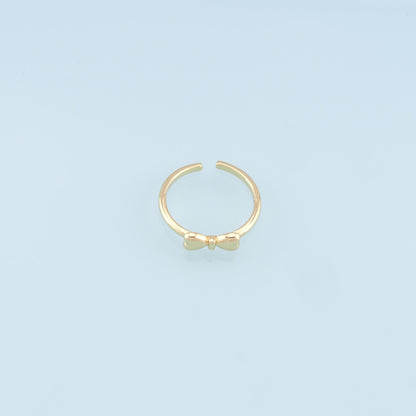 Gold Bow Ring,18K Gold Filled Minimalist Bow Ring,Classic Little Bow jewelry