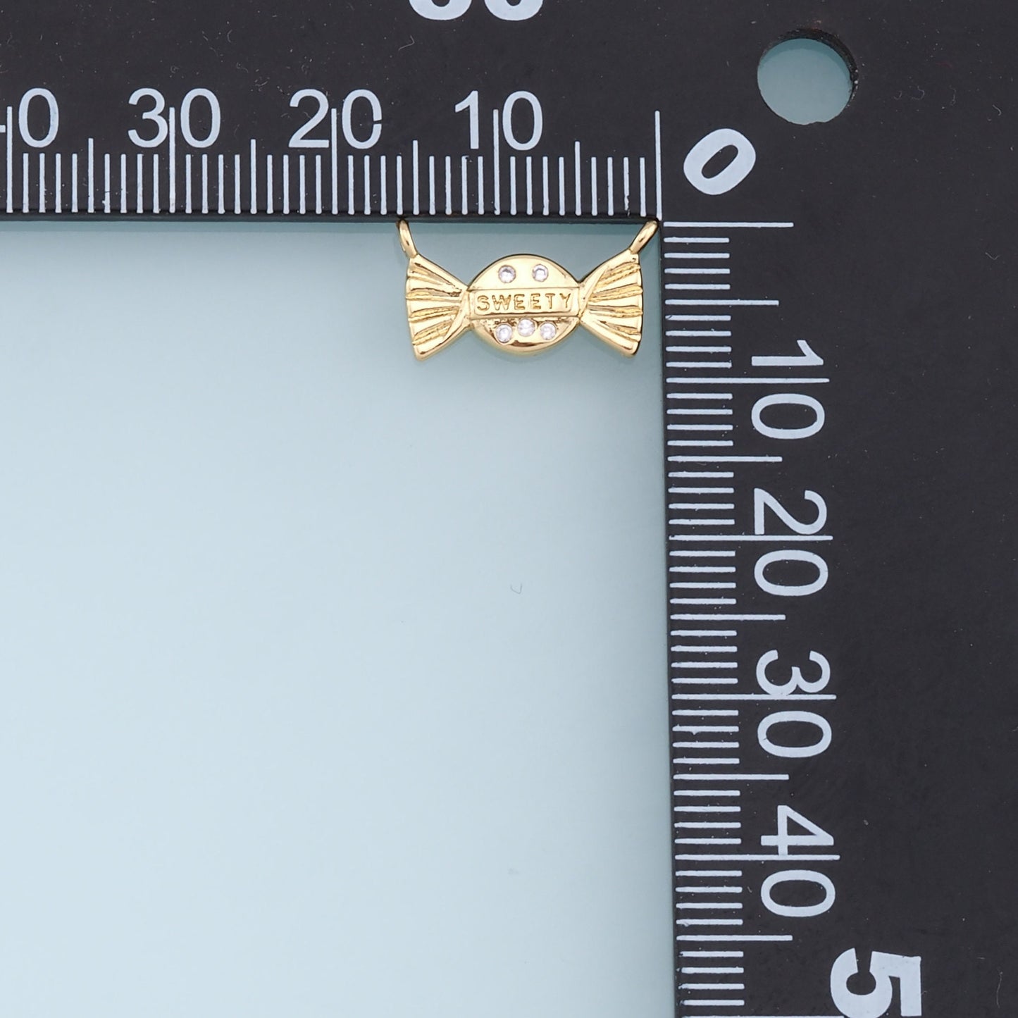 Gold Tiny Candy Charms,18K Gold Filled Candy Pendant,Candy Charm Bracelet Necklace for DIY Jewelry Making Supply