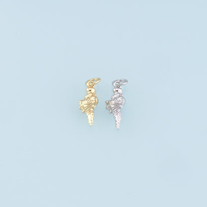 Gold Conch Charms,18K Gold Filled Conch Shell Pendant,Silver Conch Shell Charm Bracelet Necklace for DIY Jewelry Making Suppl