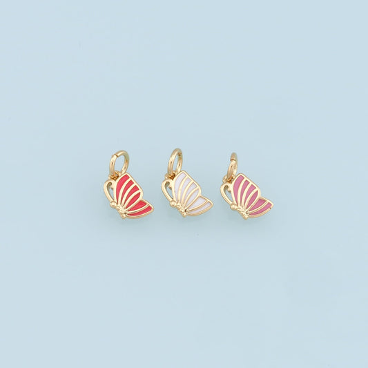 Gold Tiny Cup Charms,18K Gold Filled Enamel Cup Pendant,Cup Charm Bracelet Necklace for DIY Jewelry Making Supply