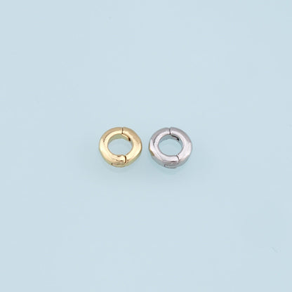 18K Gold Filled Round Carabiner Clasp,Carabiner Lock Connector,Spring Push Gate for DIY Jewelry Finding Necklace Bracelet
