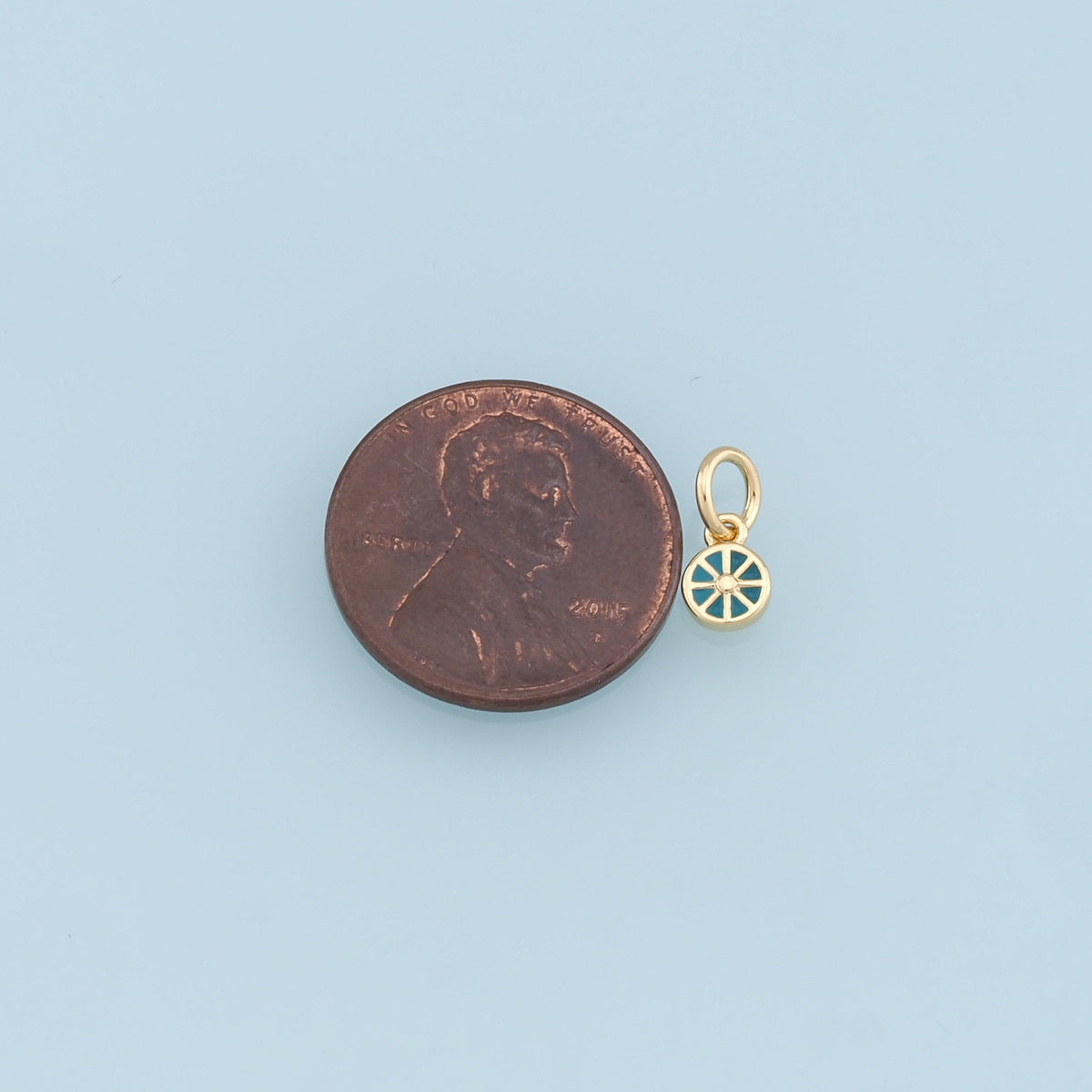 18K Gold Filled Lemon Enamel Charm Pendant for Jewelry Making