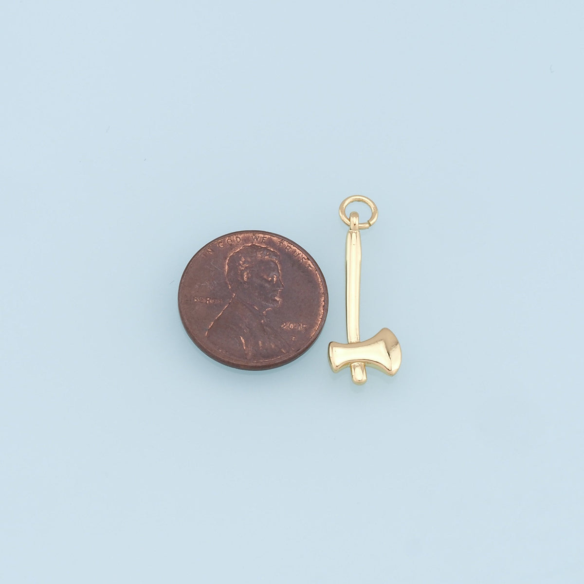 Gold Axe Charms,18K Gold Filled Axe Pendant,Axe Charm Bracelet Necklace for DIY Jewelry Making Supply
