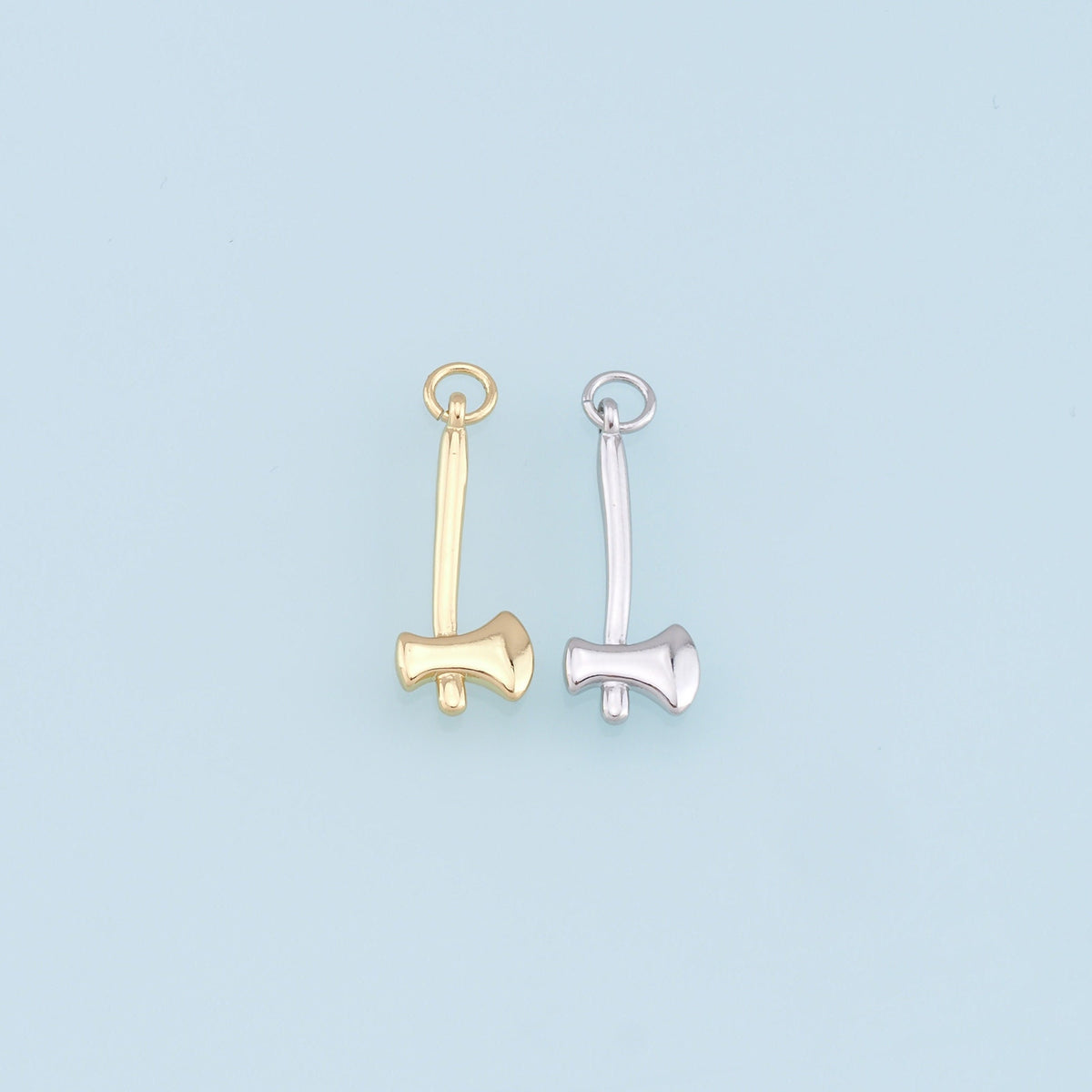 Gold Axe Charms,18K Gold Filled Axe Pendant,Axe Charm Bracelet Necklace for DIY Jewelry Making Supply