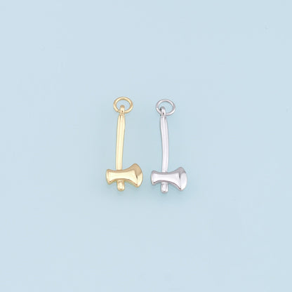 Gold Axe Charms,18K Gold Filled Axe Pendant,Axe Charm Bracelet Necklace for DIY Jewelry Making Supply