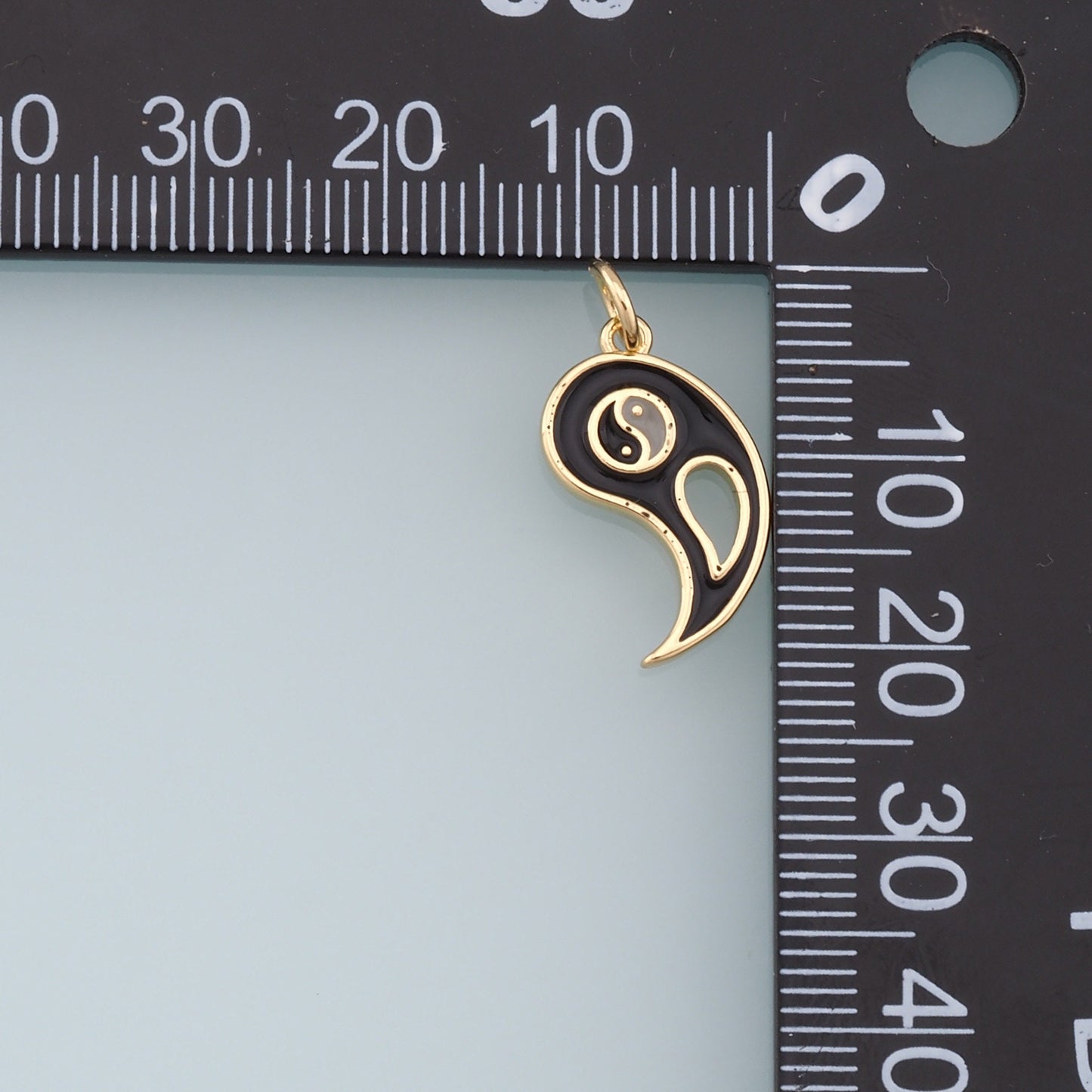 Gold Yin Yang Charms,18K Gold Filled Yin Yang Pendant,Enamel Yin Yang Charm Bracelet Necklace for DIY Jewelry Making Supply