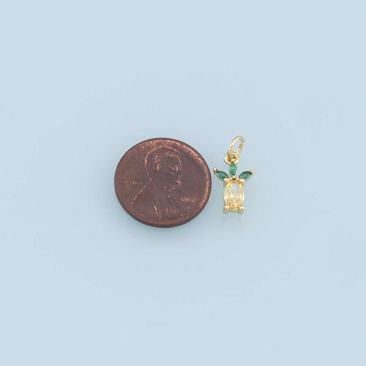 18K Gold Filled Apple Charm Pendant for Jewelry Making