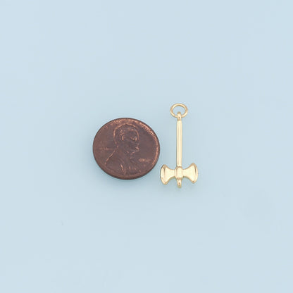 Gold Axe Charms,18K Gold Filled Axe Pendant,Axe Charm Bracelet Necklace for DIY Jewelry Making Supply