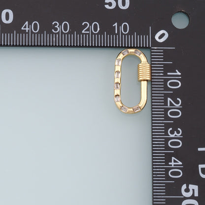 18K Gold Filled Oval Carabiner Clasp,Buckle Clasp,Carabiner Screw Clasp,Turnbuckle,for DIY Jewelry