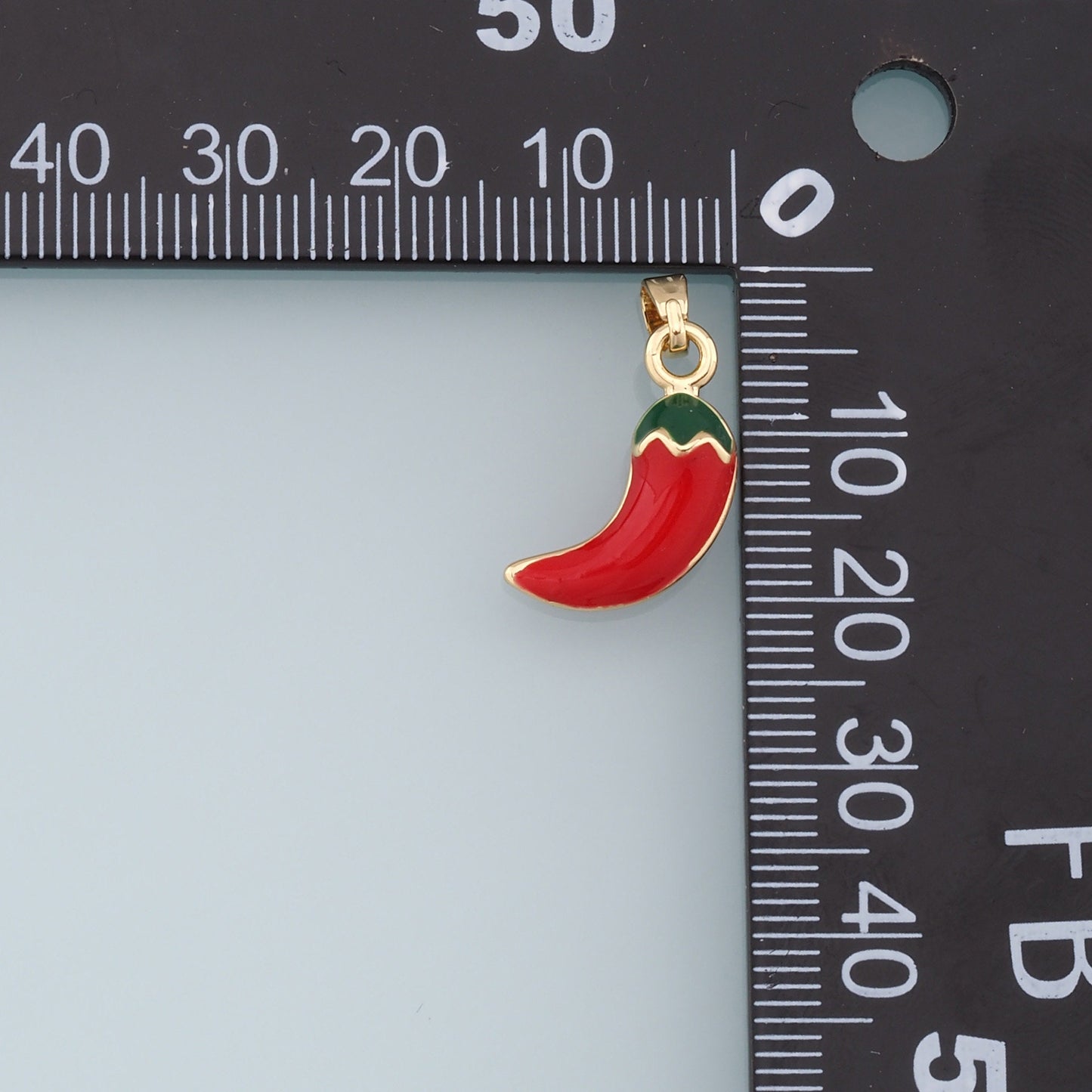 Gold Chili Charms,18K Gold Filled Chili Pendant,Enamel Chili Charm Bracelet Necklace for DIY Jewelry Making Supply
