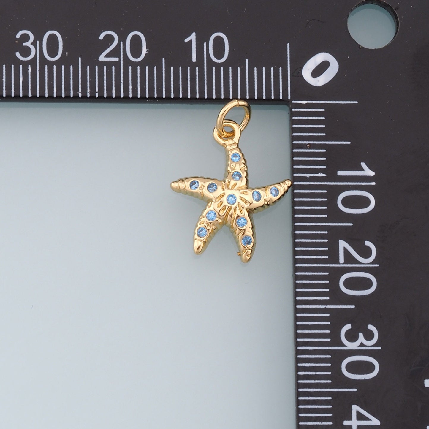 Gold Starfish Charms,18K Gold Filled Sea Star Pendant,Starfish Charm Bracelet Necklace for DIY Jewelry Making Supply
