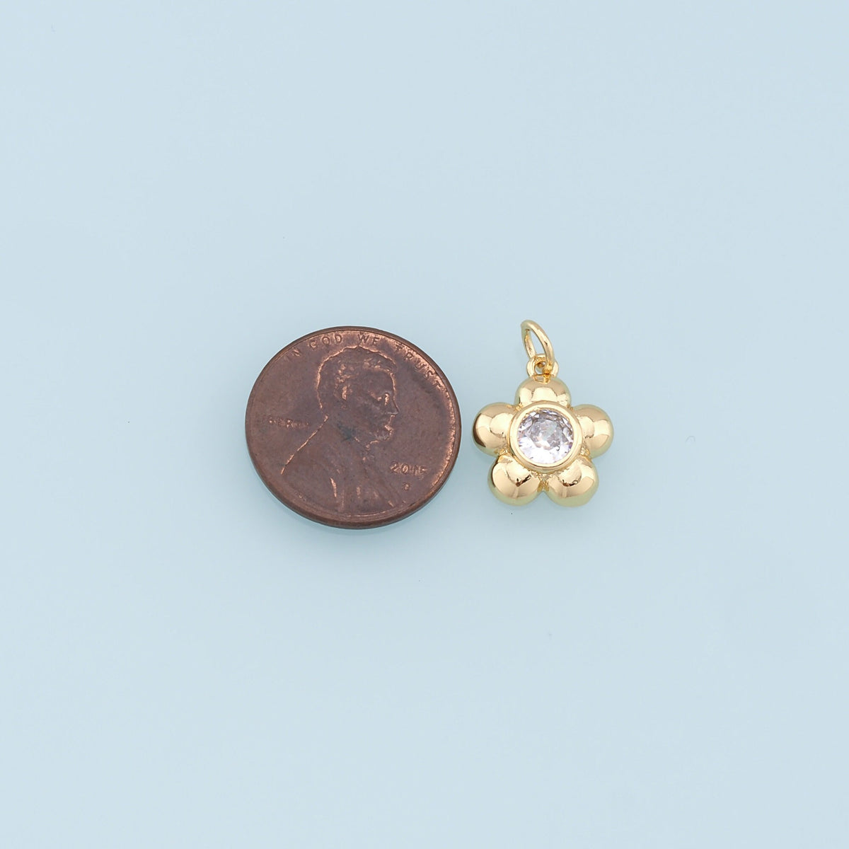 Gold Flower Charms,18K Gold Filled Flower Pendant,Silver Flower Charm Bracelet Necklace for DIY Jewelry Making Supply