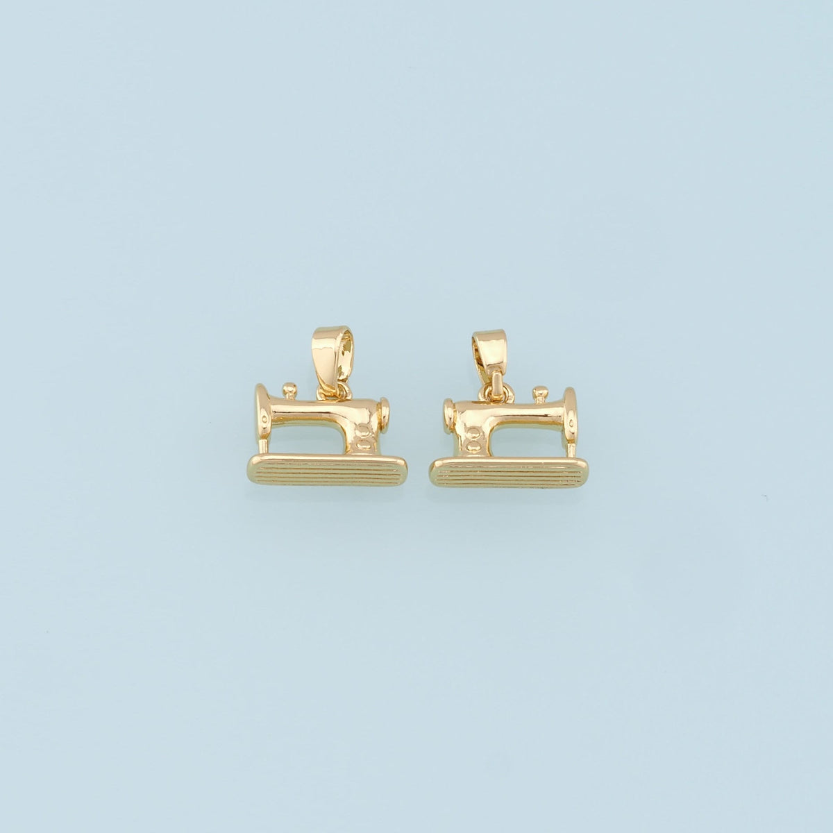 Gold sewing machine Charms,18K Gold Filled sewing machine Pendant,sewing machine Charm Bracelet Necklace for DIY Jewelry Maki