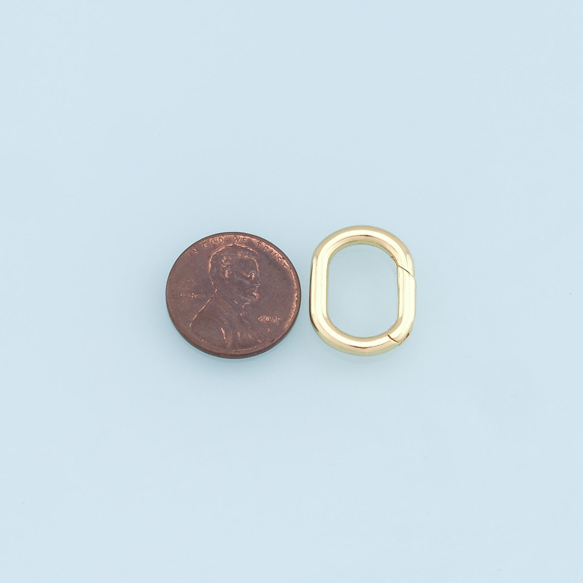 18K Gold Filled Oval Clasp for Jewelry Making