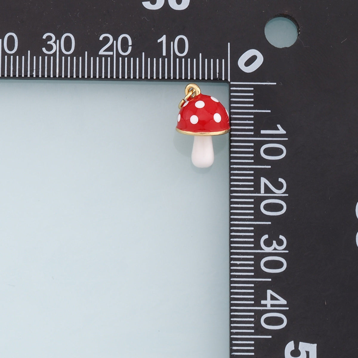 Gold Mushroom Charms,18K Gold Filled Enamel Mushroom Pendant,Kawaii Charm Bracelet Necklace for DIY Jewelry Making Supply