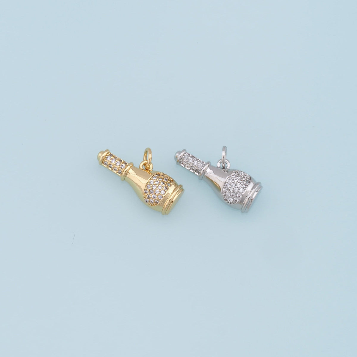 18K Gold Filled Hand CZ Charm Pendant for Jewelry Making