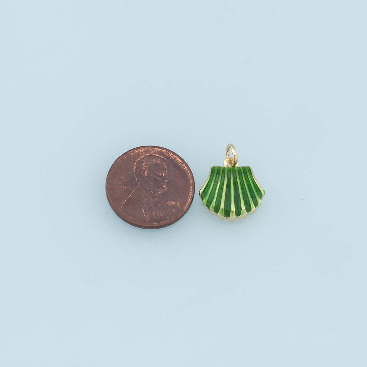 18K Gold Filled Shell Charm Pendant for Jewelry Making