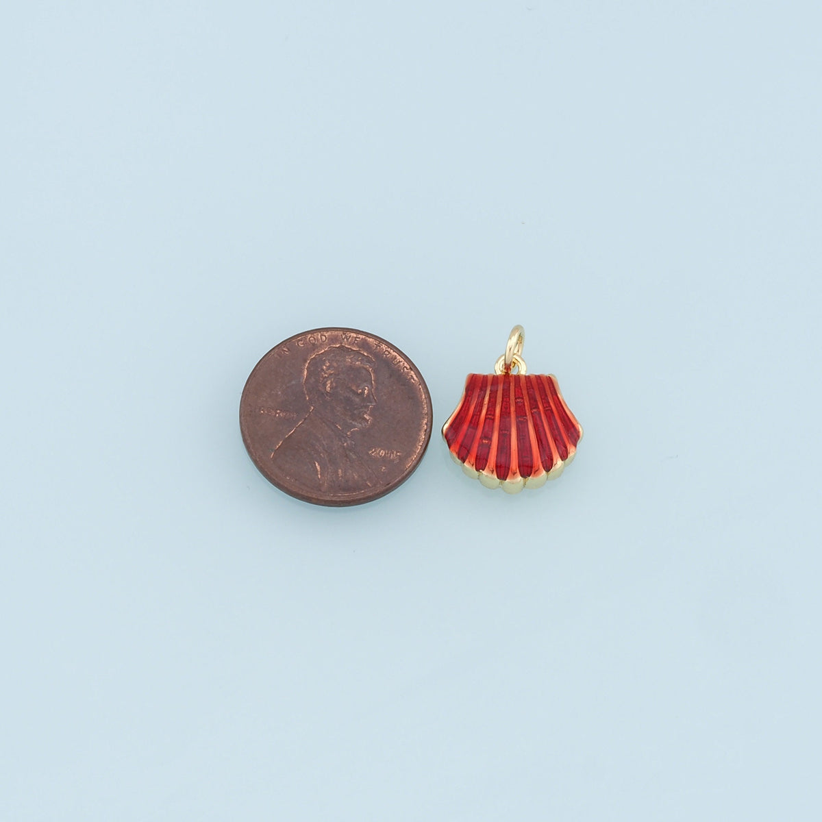 18K Gold Filled Shell Charm Pendant for Jewelry Making