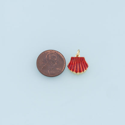 18K Gold Filled Shell Charm Pendant for Jewelry Making