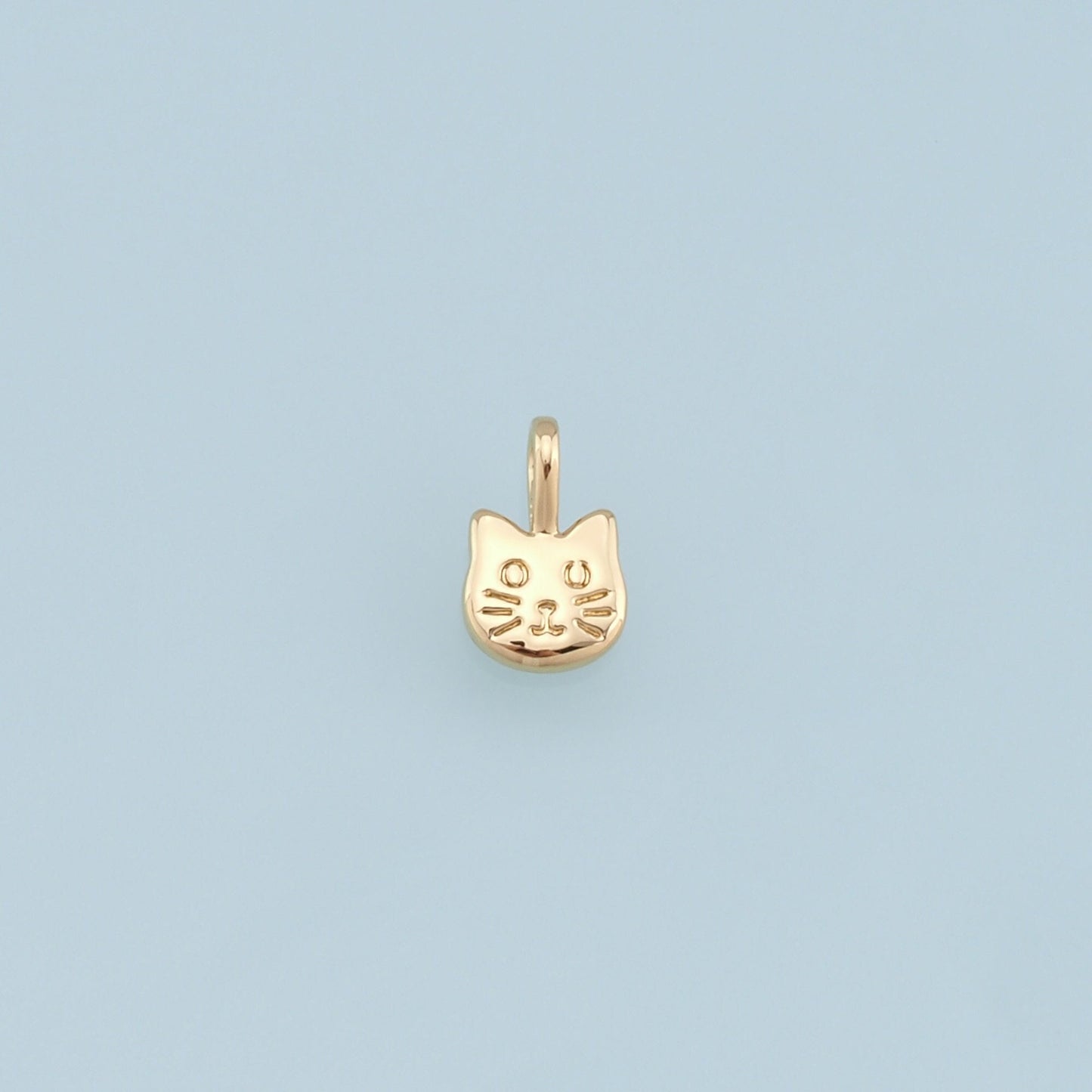 Gold Tiny Cat Charms,18K Gold Filled Cat Pendant,Cute Cat Charm Bracelet Necklace for DIY Jewelry Making Supply