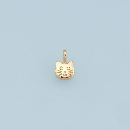 Gold Tiny Cat Charms,18K Gold Filled Cat Pendant,Cute Cat Charm Bracelet Necklace for DIY Jewelry Making Supply